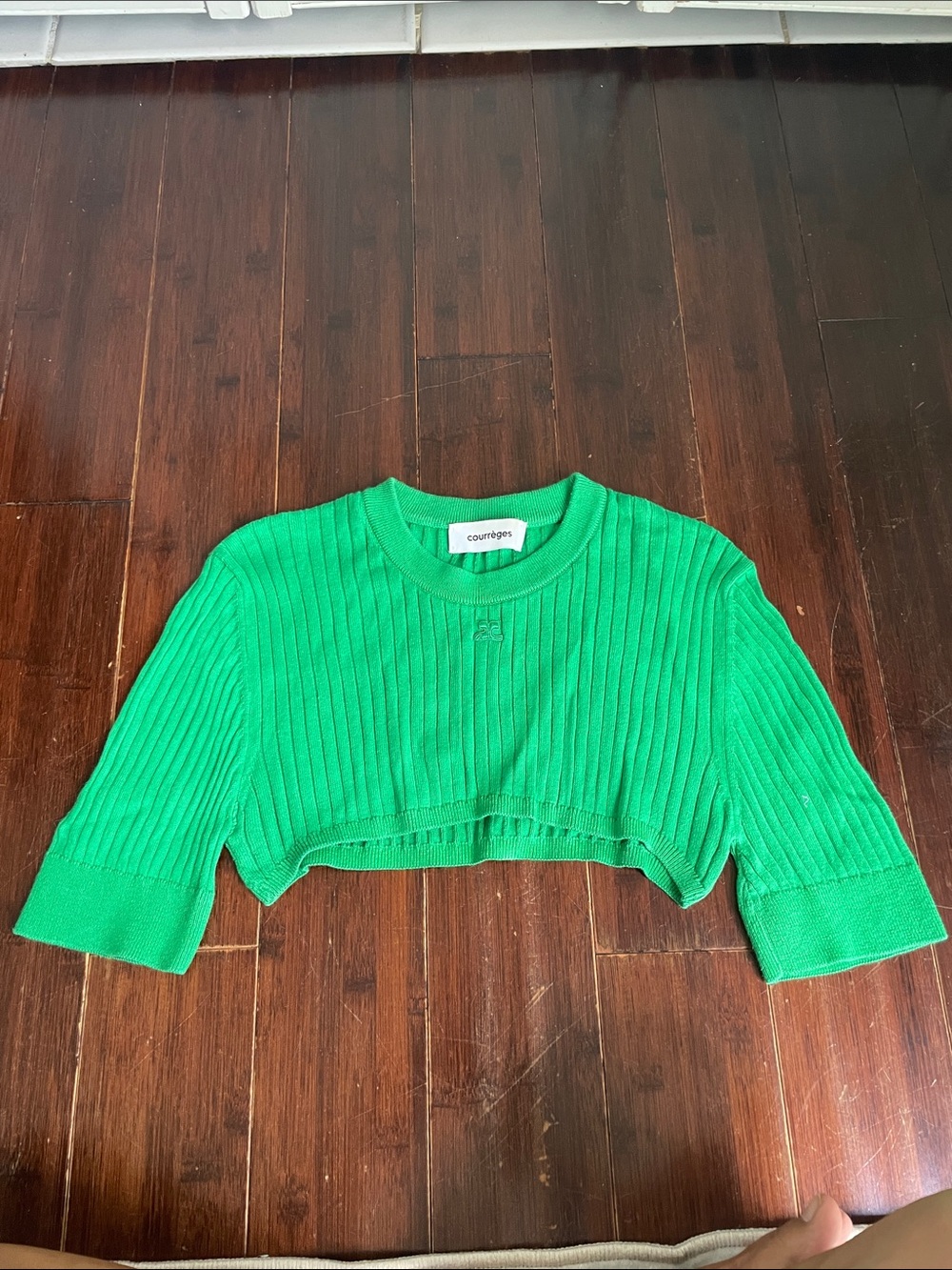 COURREGES cropped knit top